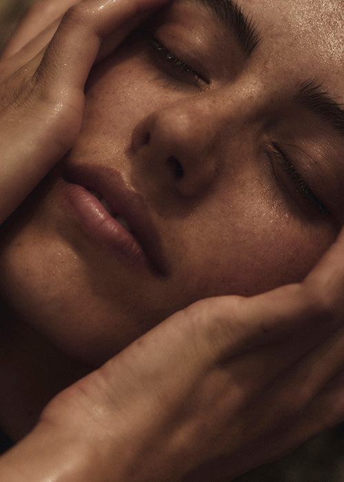 Close up of woman's face